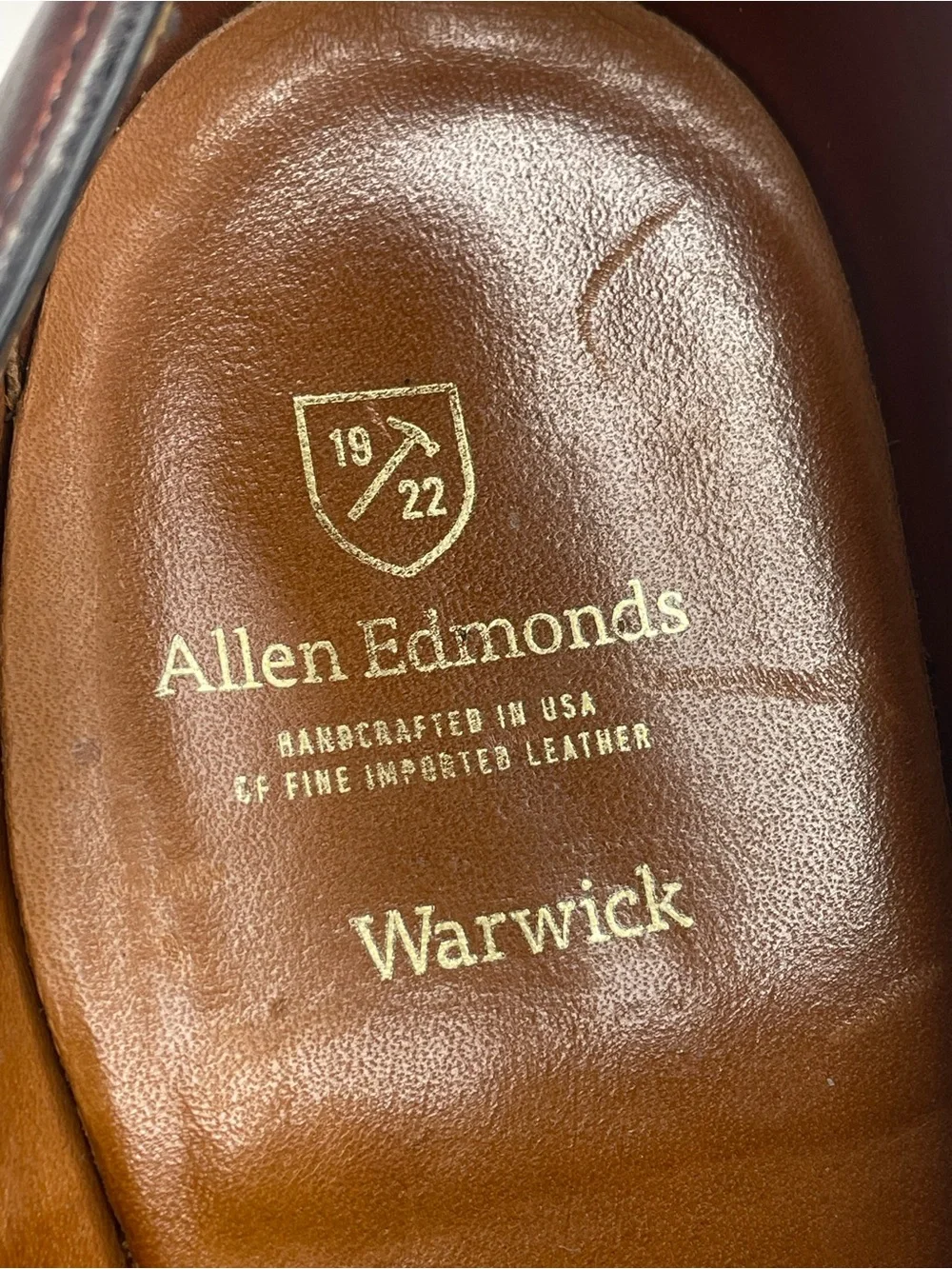 Allen Edmonds Warwick Leather Buckle Oxford Shoes Mens Size US 9.5 D Burgundy
